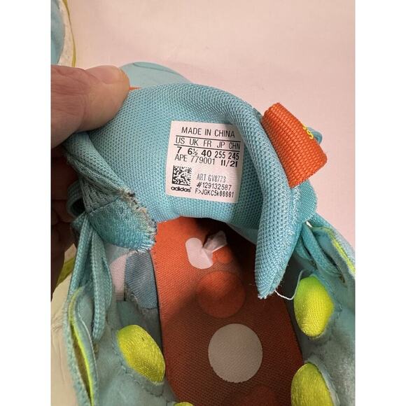 Adidas James Harden Vol. 6 Pulse Aqua Solar 1/2 Dozen Men’s Size 8.5 Sneakers - Picture 5 of 6